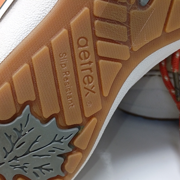 Aetrex Tan and Red Ankle Booties with Stylish Design - Picture 7 of 16